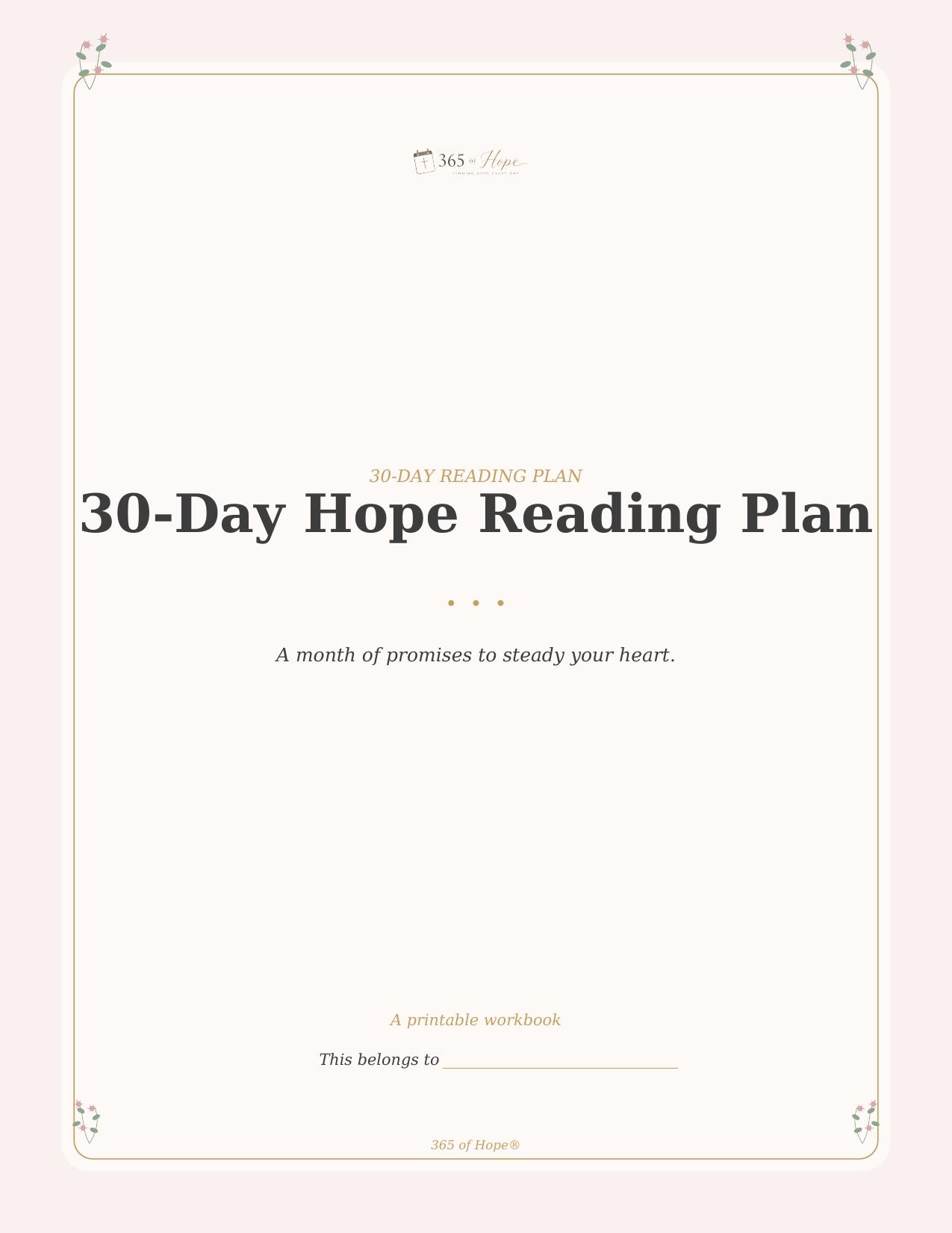 30-Day Hope Reading Plan